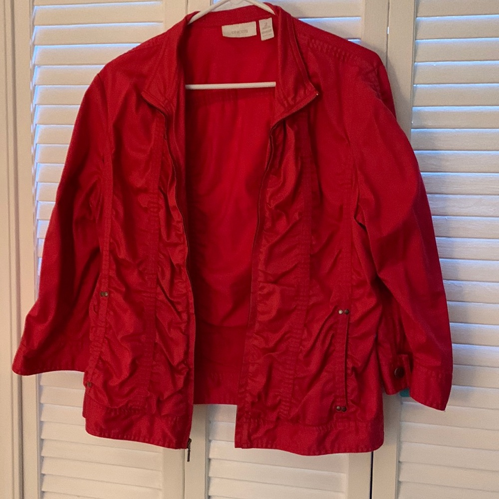 Chicos hot pink lightweight jacket